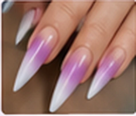 Lilac ombré stiletto nails